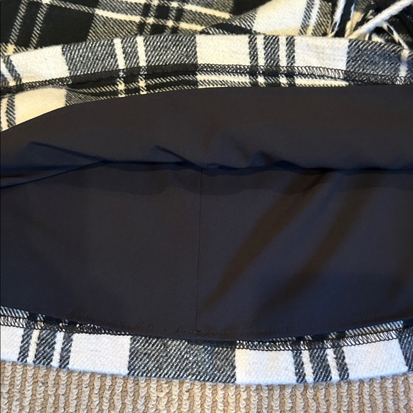 NWT ANTONIO MELANI Georgie Black and White Plaid Fringe Skirt size 14 - Picture 10 of 13